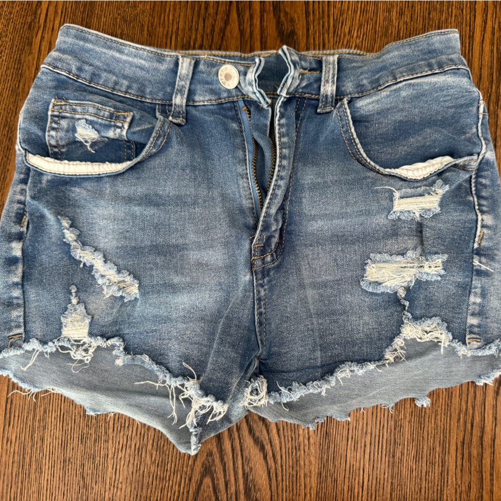 SHEIN Distressed Denim Shorts